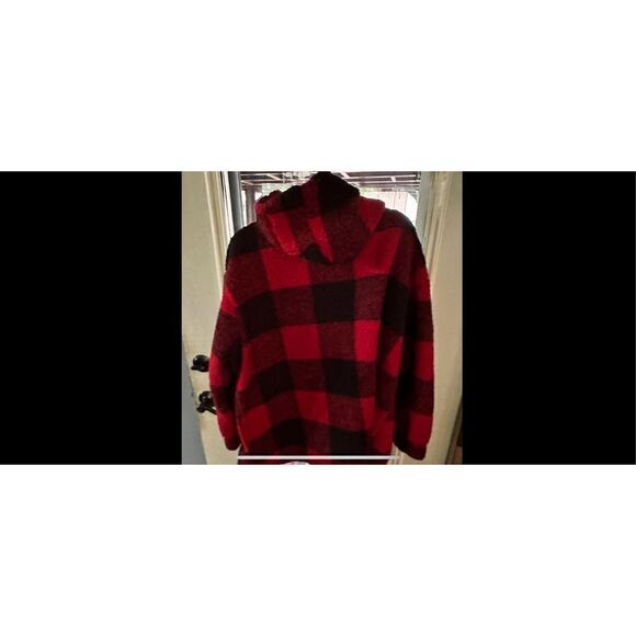NWT Sabrina Lauren Heavy buffalo plaid, plush jacket ￼with pockets double closur - Picture 13 of 13